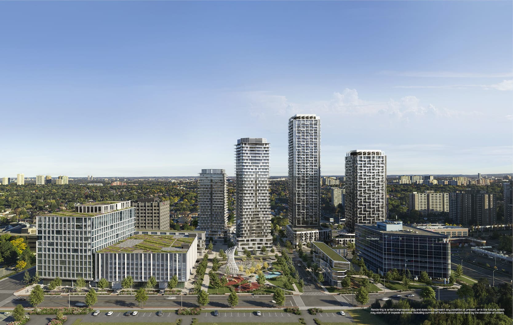 Artist rendering of the LSQ condos on Sheppard Avenue East in North York, Toronto